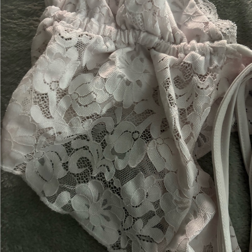 White Lace Halter Top - Picture 5 of 11